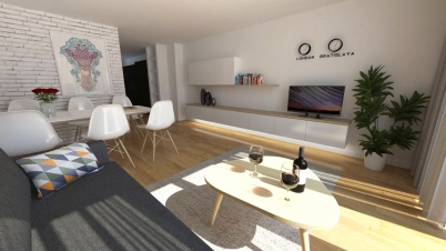 Scandi obývačka Battersea